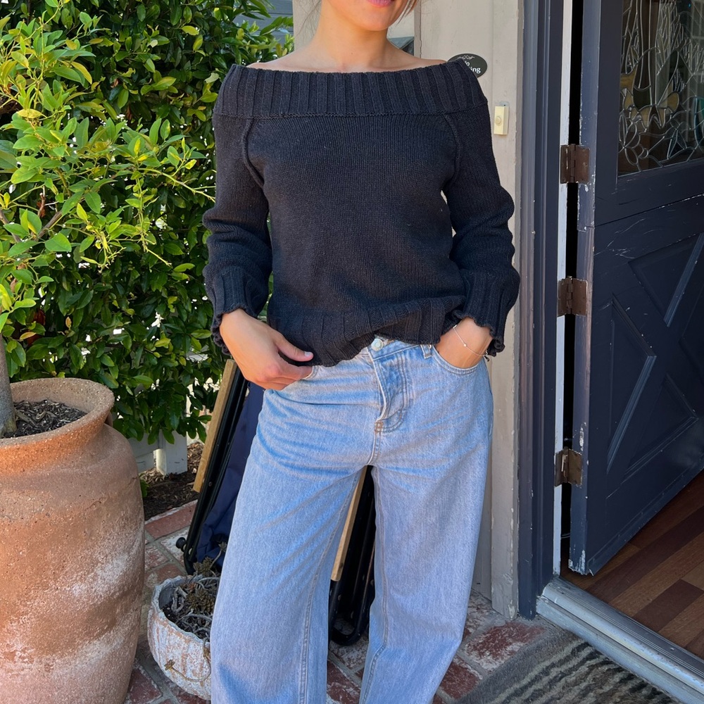 Vintage Off the Shoulder Sweater